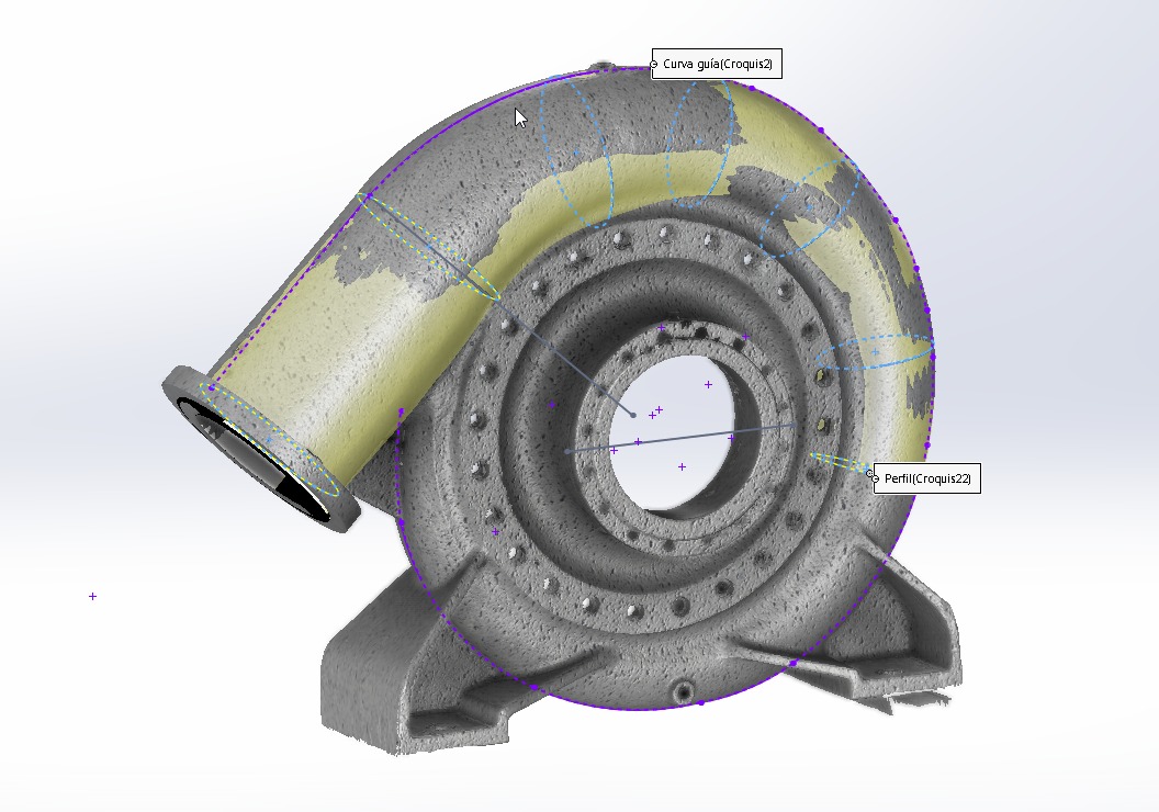 Escaneo 3D de componentes industriales